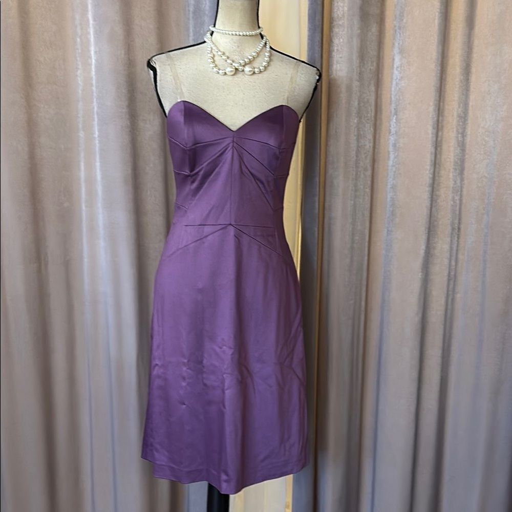 Versus Versace Purple Sheath Strapless Sweetheart Cocktail Dress, US4